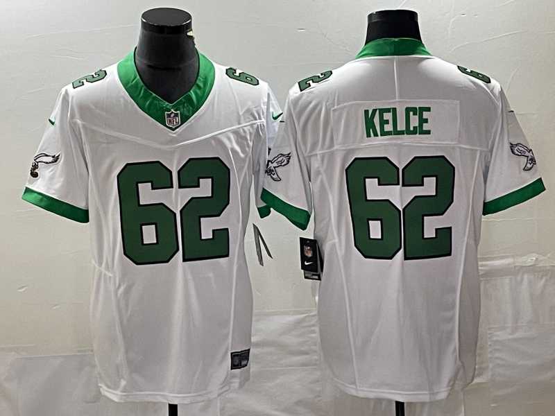 Men%27s Philadelphia Eagles #62 Jason Kelce White 2023 F.U.S.E. Vapor Untouchable Stitched Football Jersey->philadelphia eagles->NFL Jersey